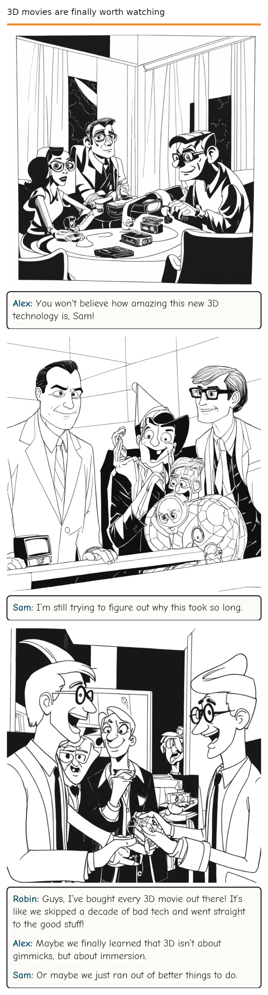 3D movies are finally worth watching — comic strip
