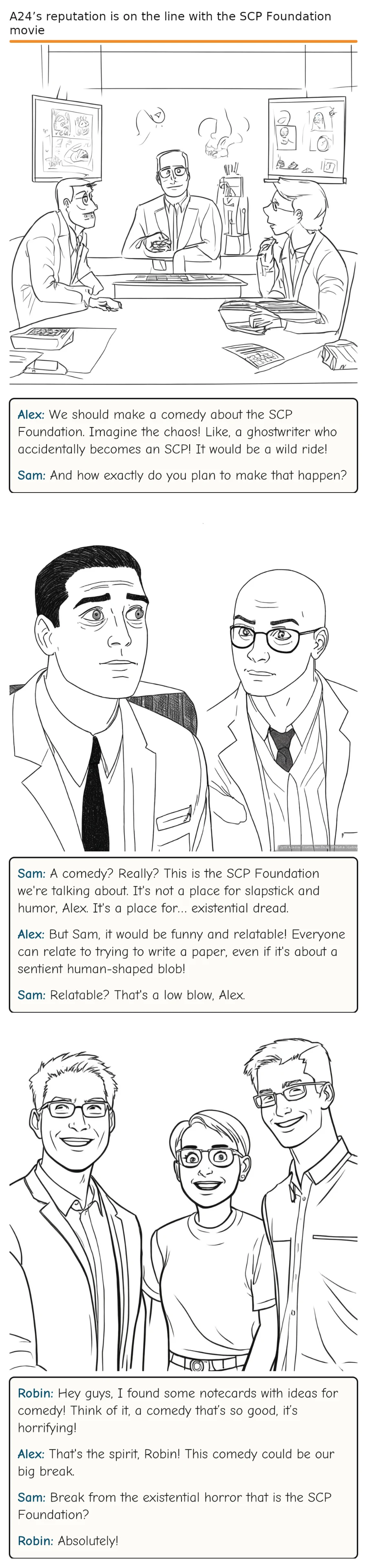 A24’s reputation is on the line with the SCP Foundation movie — comic strip