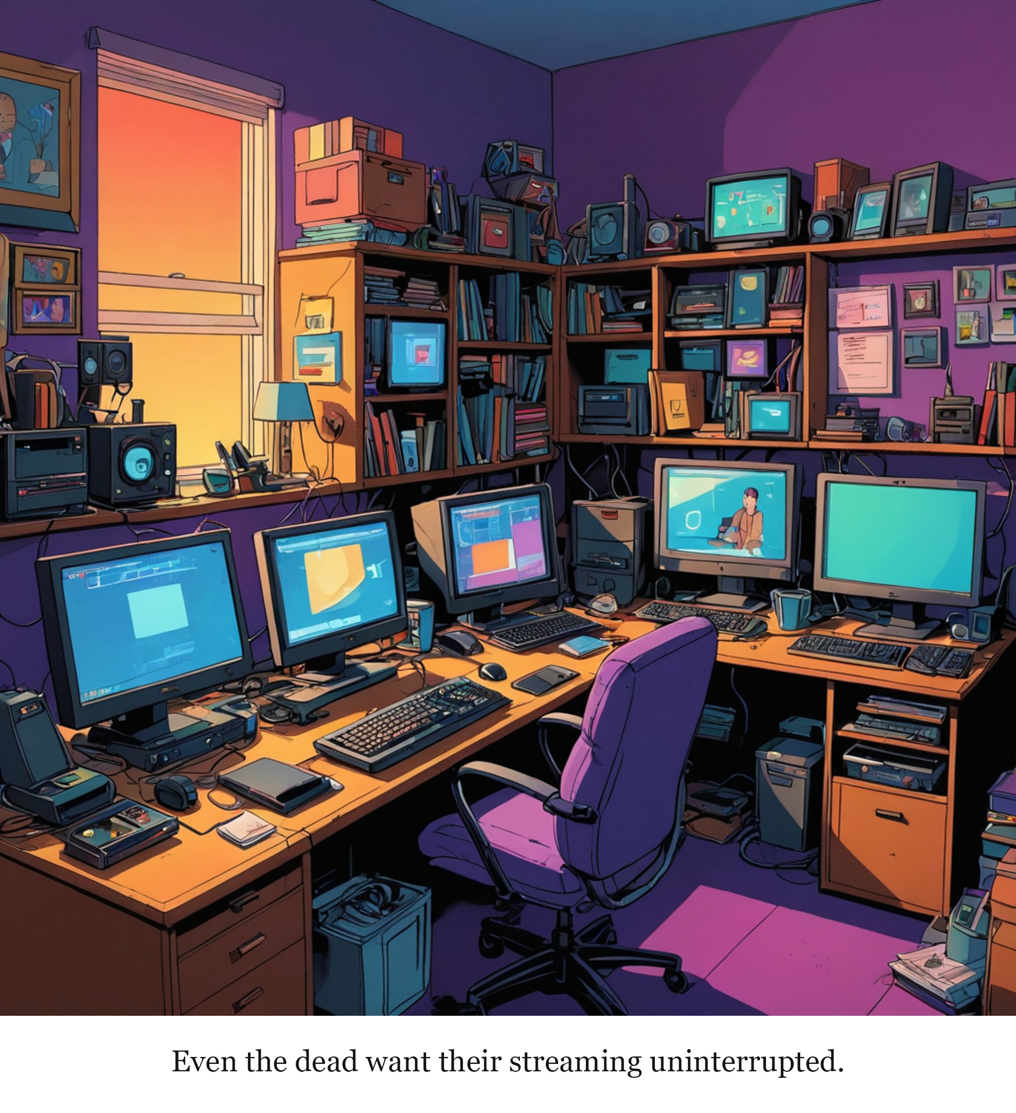 Abandoned Popcorn Time apps had to be disabled to prevent a zombie army — one-panel cartoon