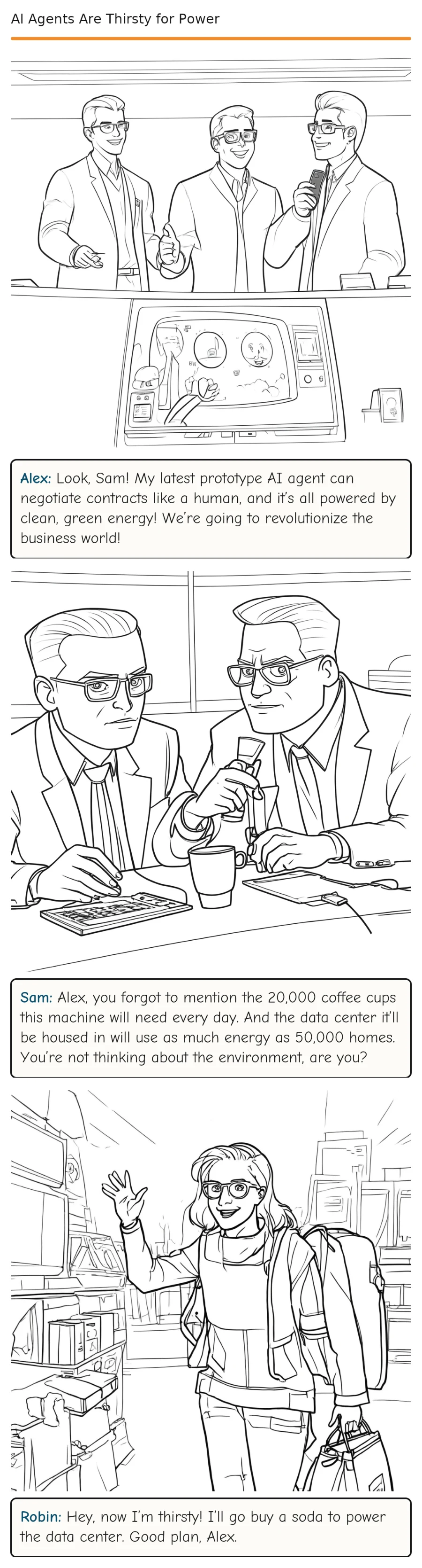 AI Agents Are Thirsty for Power — comic strip
