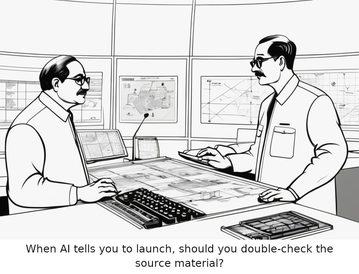 When AI tells you to launch, should you double-check the source material?
