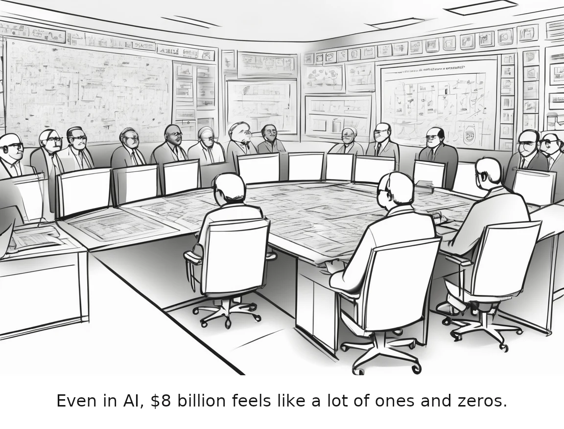 Even in AI, $8 billion feels like a lot of ones and zeros.