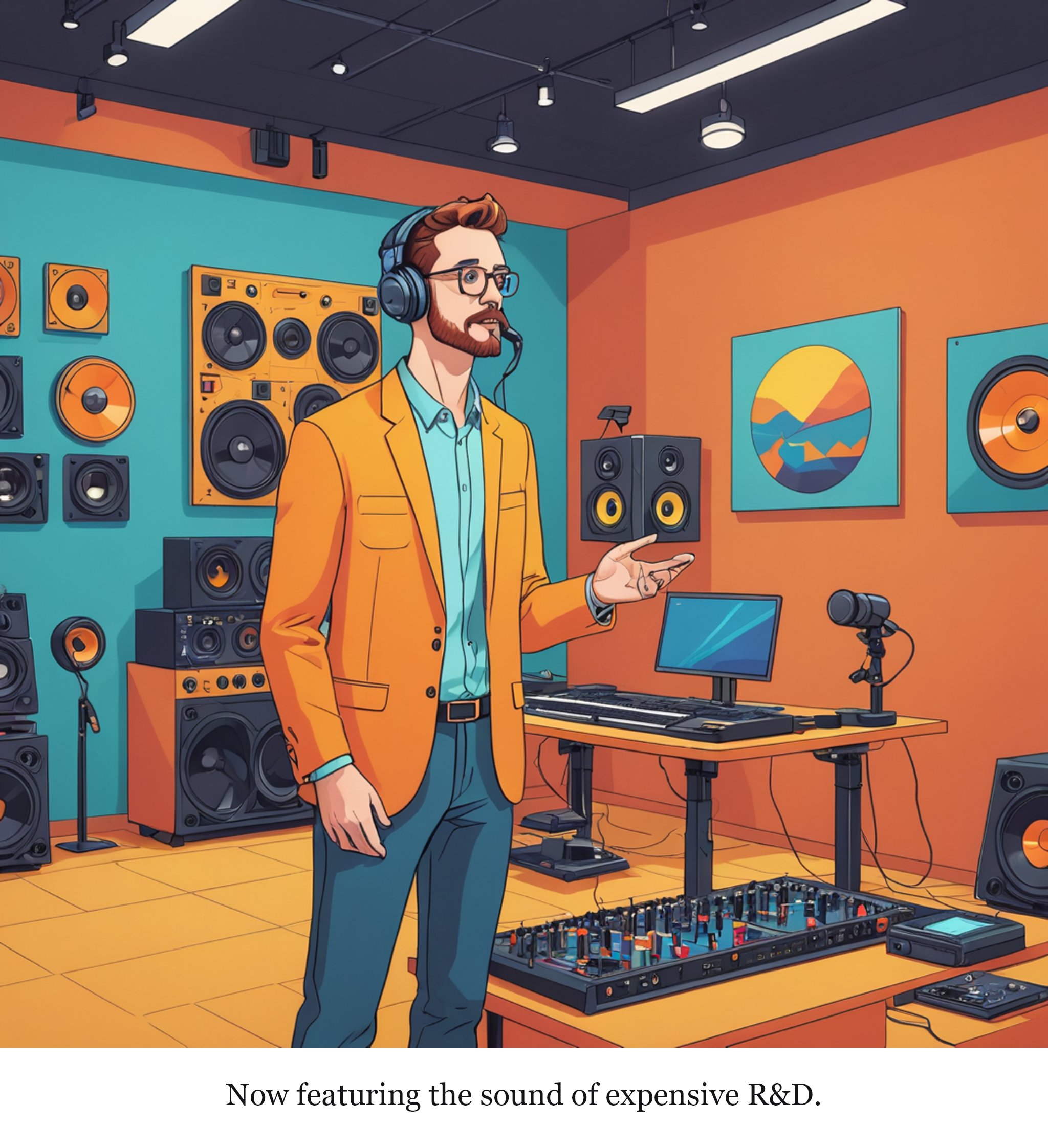 Now featuring the sound of expensive R&D.
