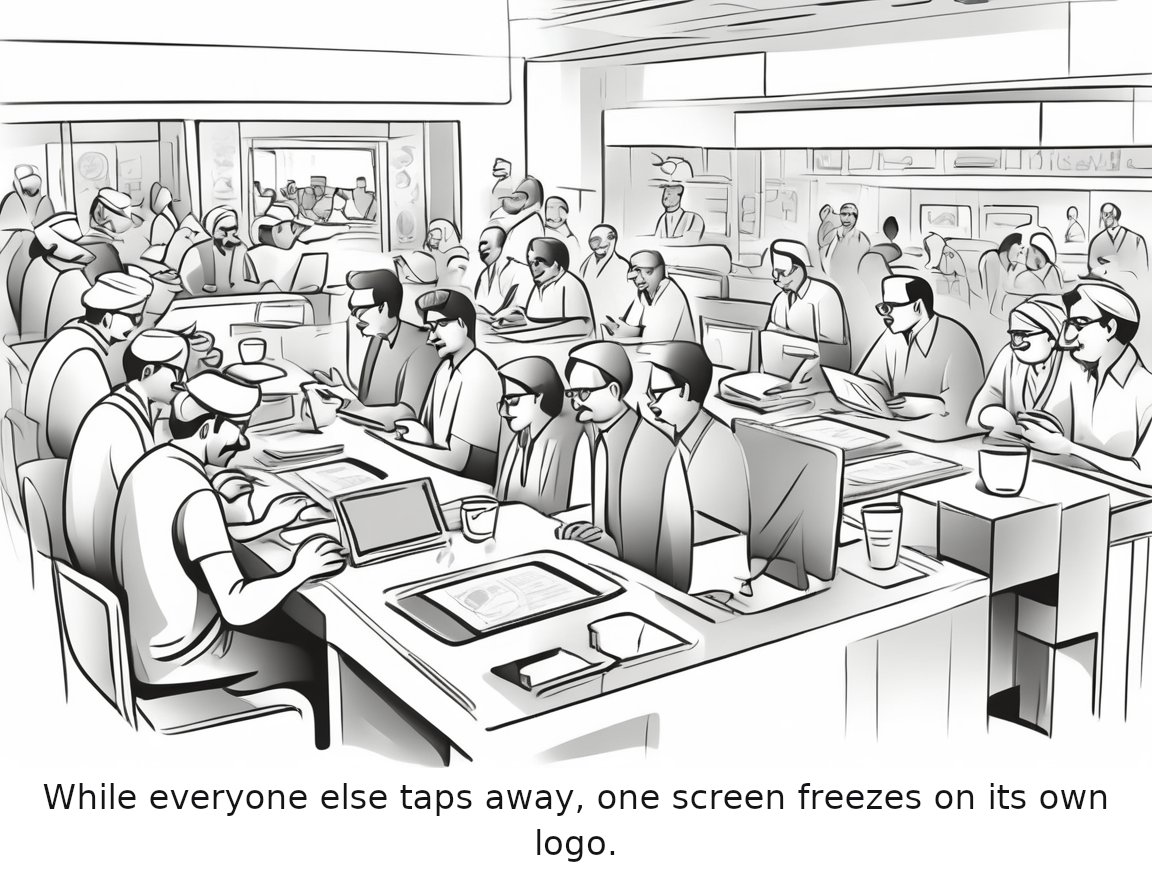 An iOS 27 bug can temporarily freeze your iPhone — one-panel cartoon