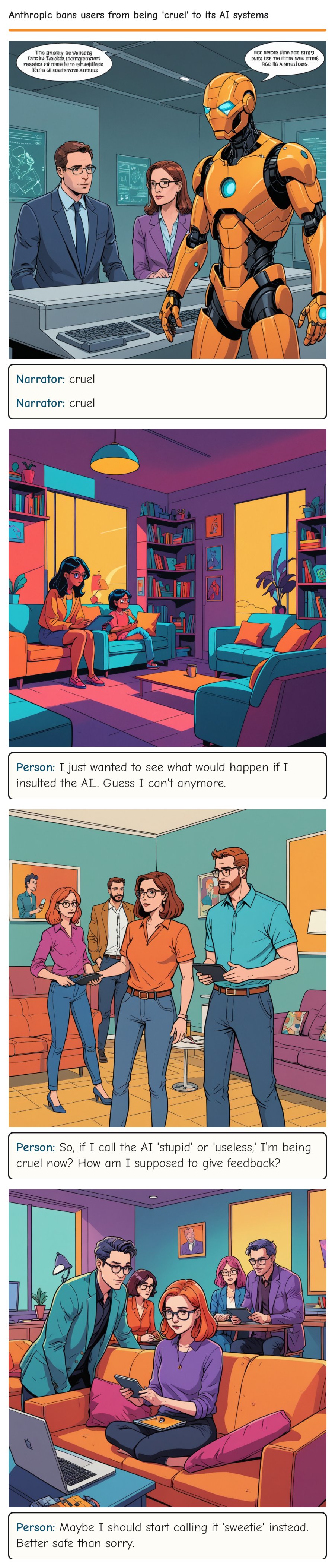 Anthropic bans users from being 'cruel' to its AI systems