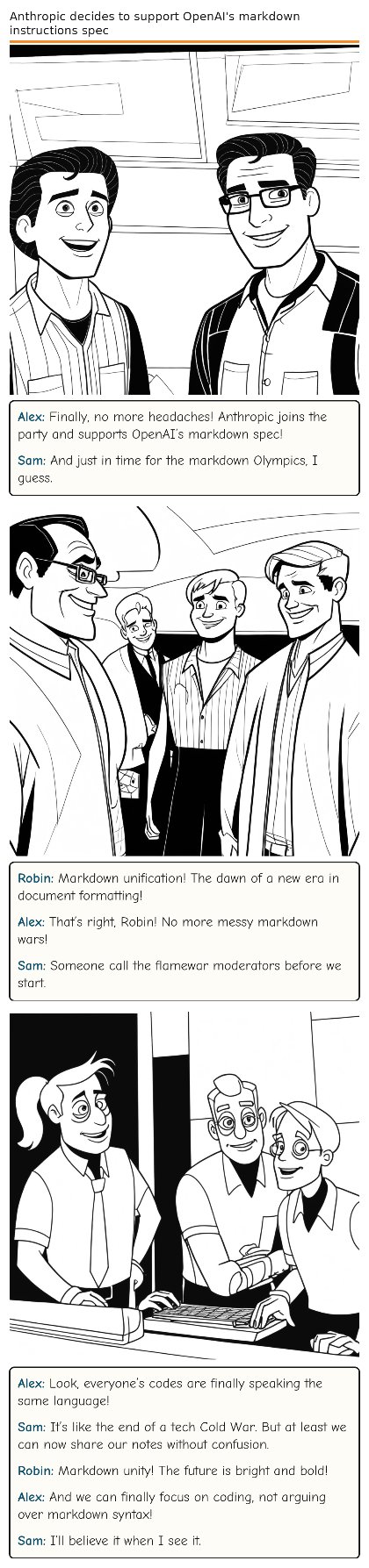 Anthropic decides to support OpenAI's markdown instructions spec