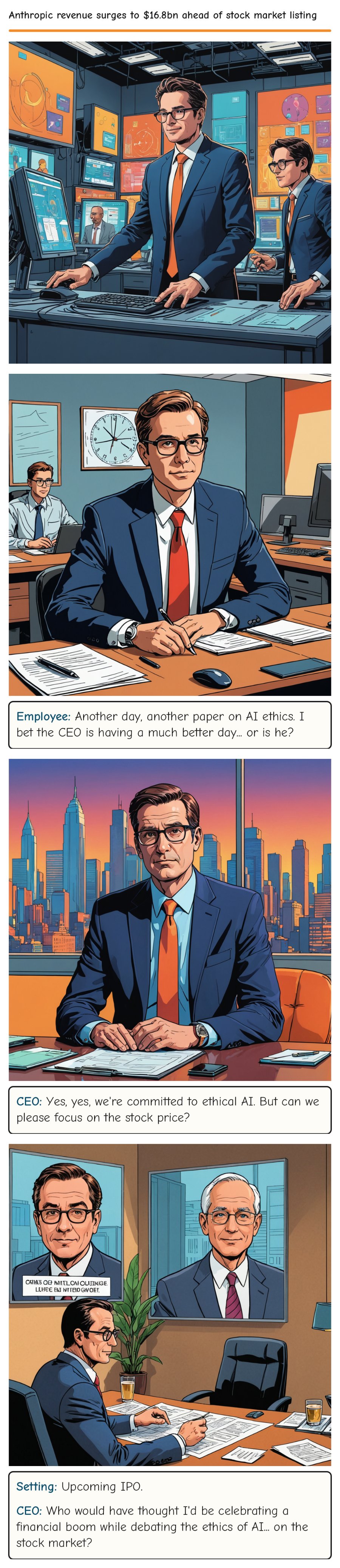 Anthropic revenue surges to $16.8bn ahead of stock market listing — comic strip
