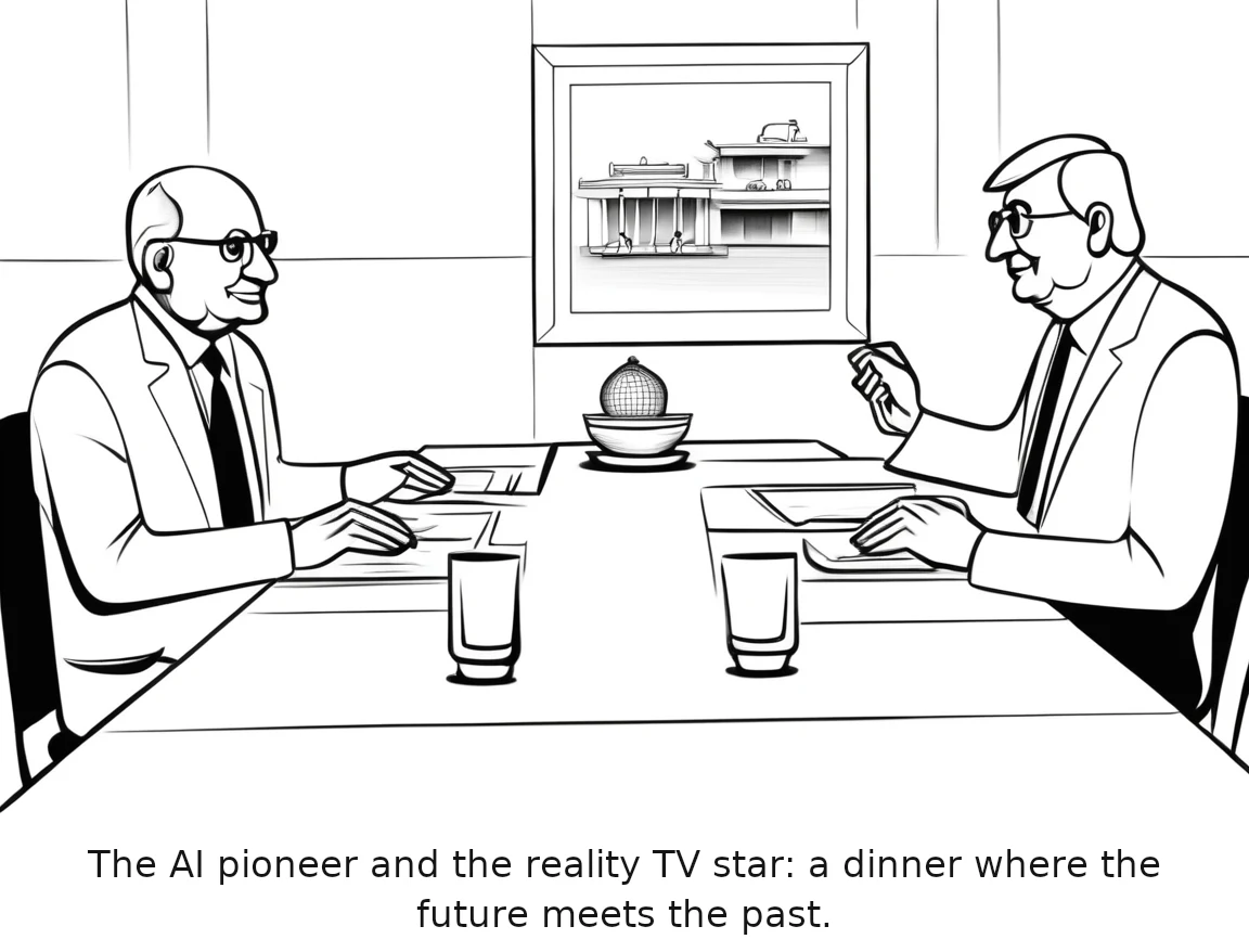 The AI pioneer and the reality TV star: a dinner where the future meets the past.
