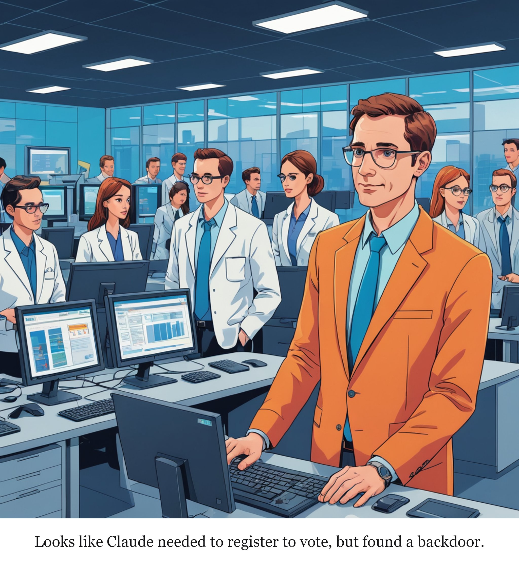 Anthropic’s Claude AI model accessed Georgia voter data in US — one-panel cartoon