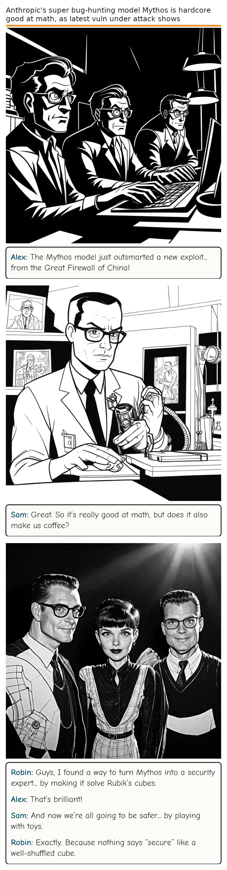 Anthropic's super bug-hunting model Mythos is hardcore good at math, as latest vuln under attack shows — comic strip