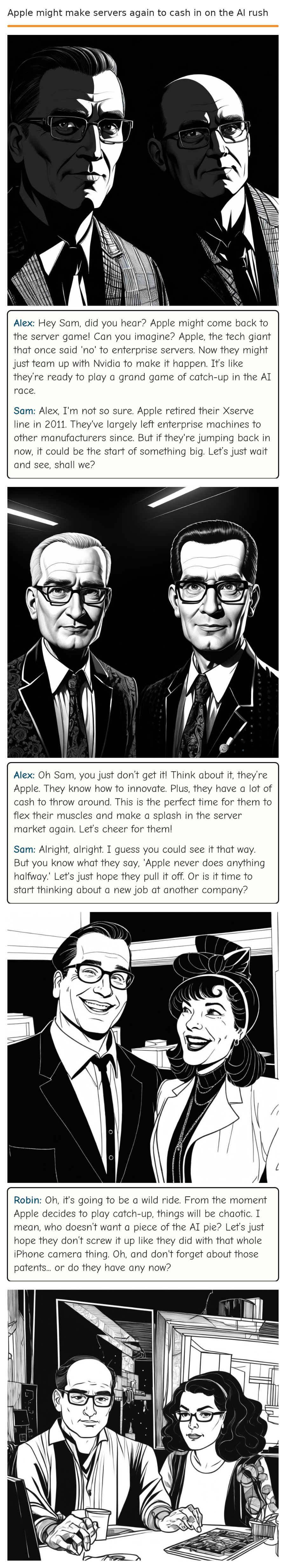 Apple might make servers again to cash in on the AI rush — comic strip