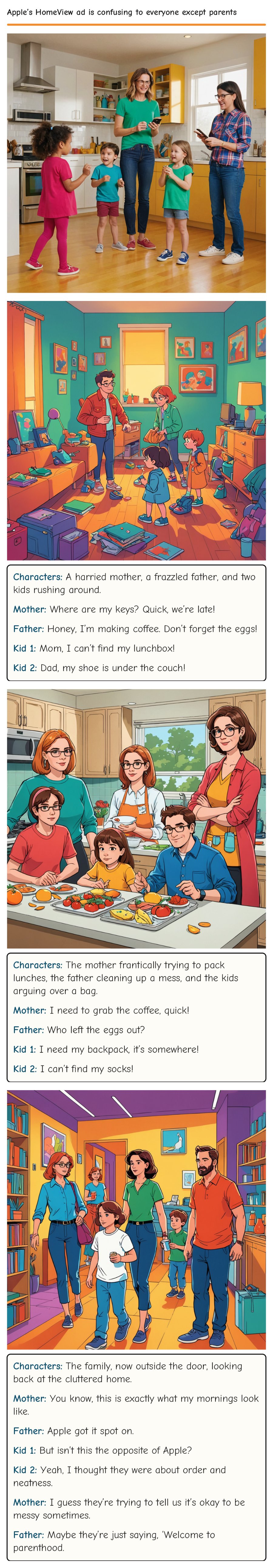 Apple’s HomeView ad is confusing to everyone except parents — comic strip