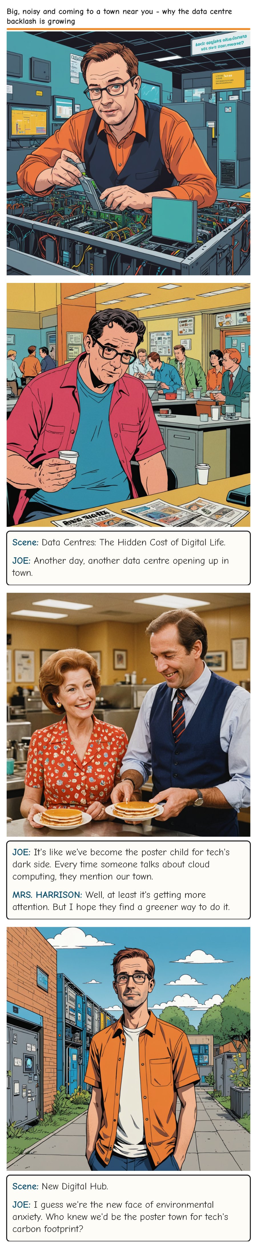Big, noisy and coming to a town near you - why the data centre backlash is growing — comic strip