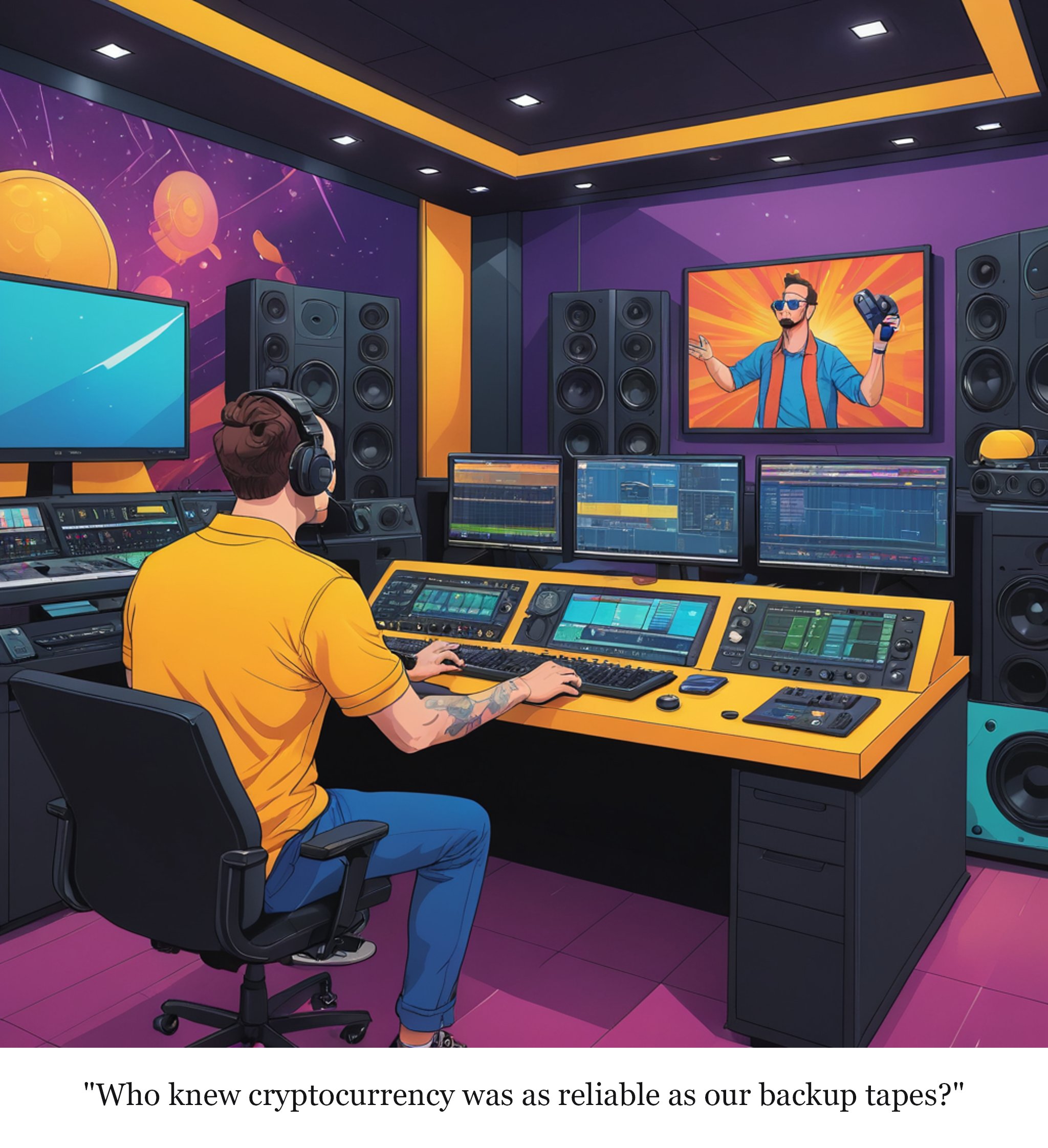 "Who knew cryptocurrency was as reliable as our backup tapes?"