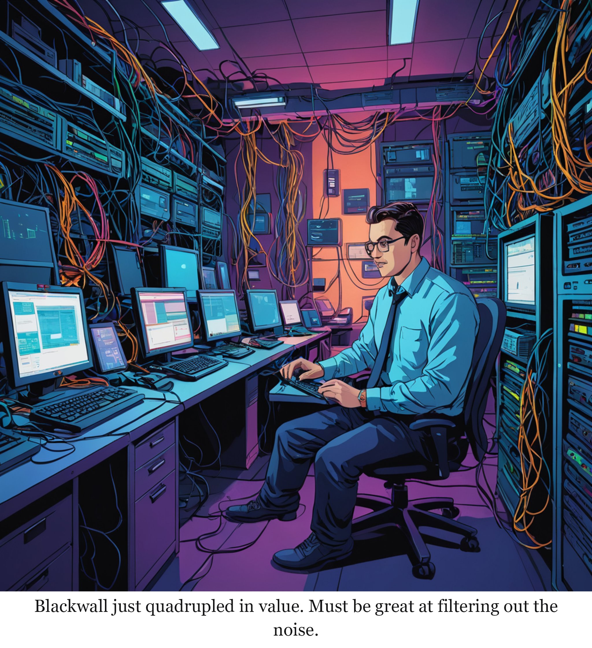 Blackwall quadruples valuation to $2.2B as websites wrangle an increasingly crowded internet — one-panel cartoon
