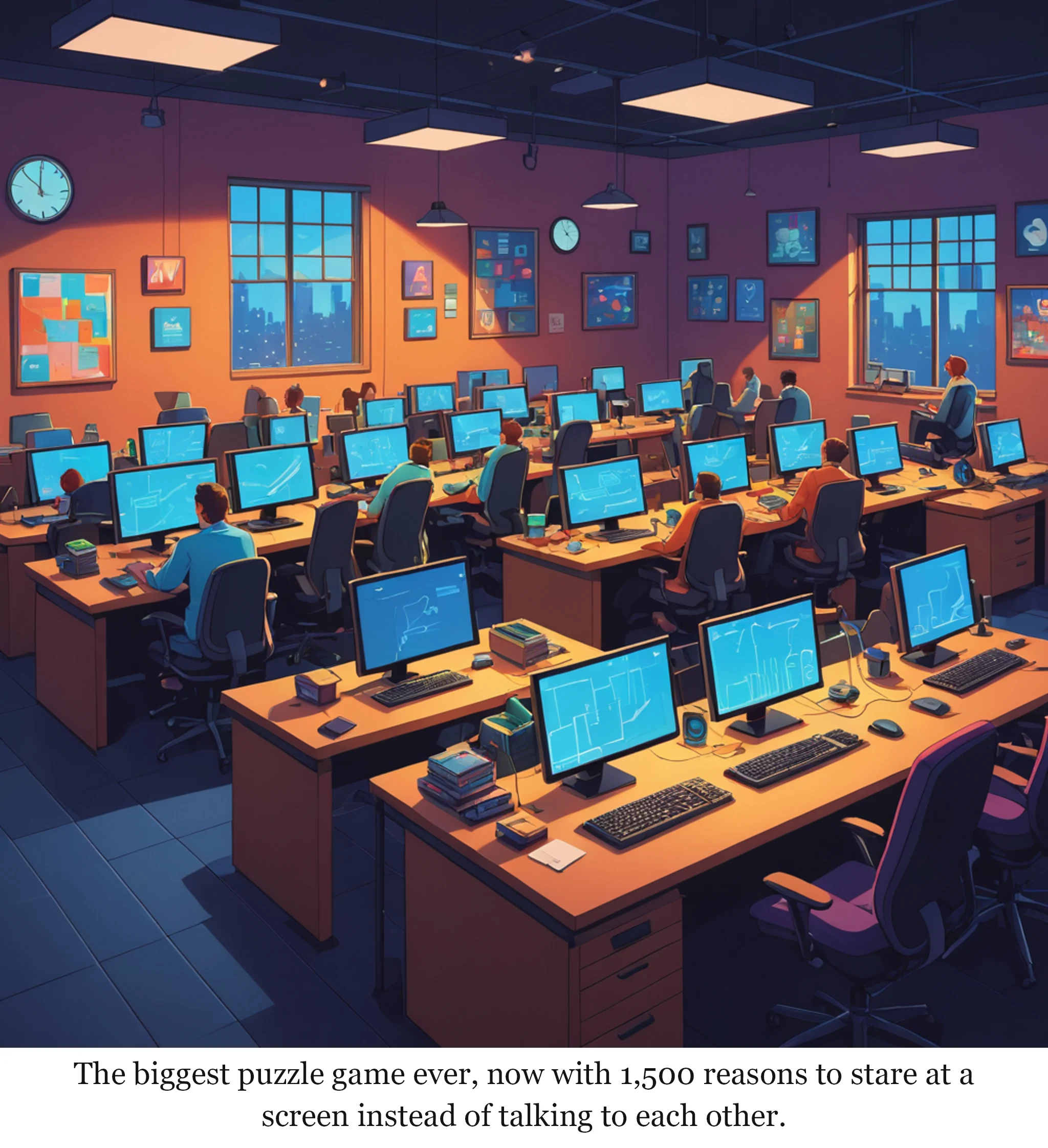 The biggest puzzle game ever, now with 1,500 reasons to stare at a screen instead of talking to each other.
