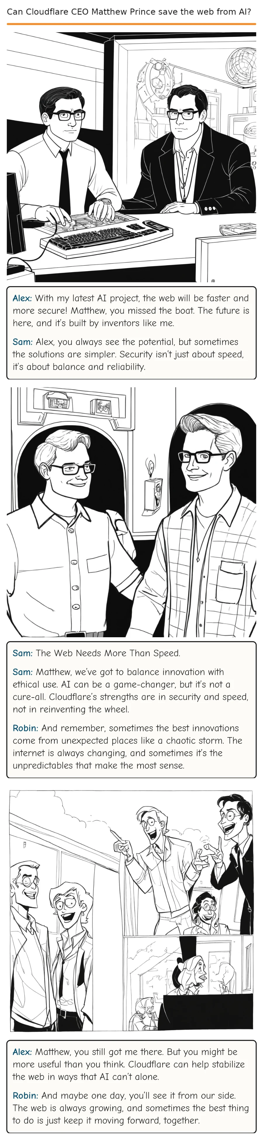 Can Cloudflare CEO Matthew Prince save the web from AI? — comic strip