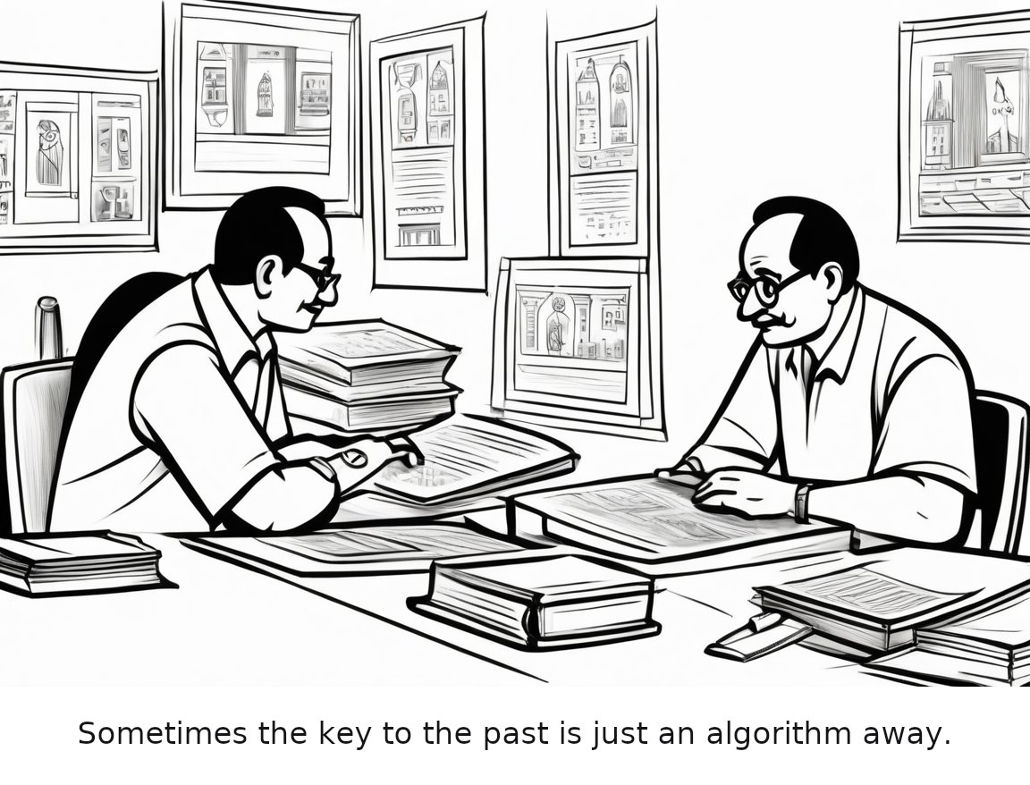 Claude Fable 5.1 Solves the Cyphral Distich, a 370-year-old cipher — one-panel cartoon