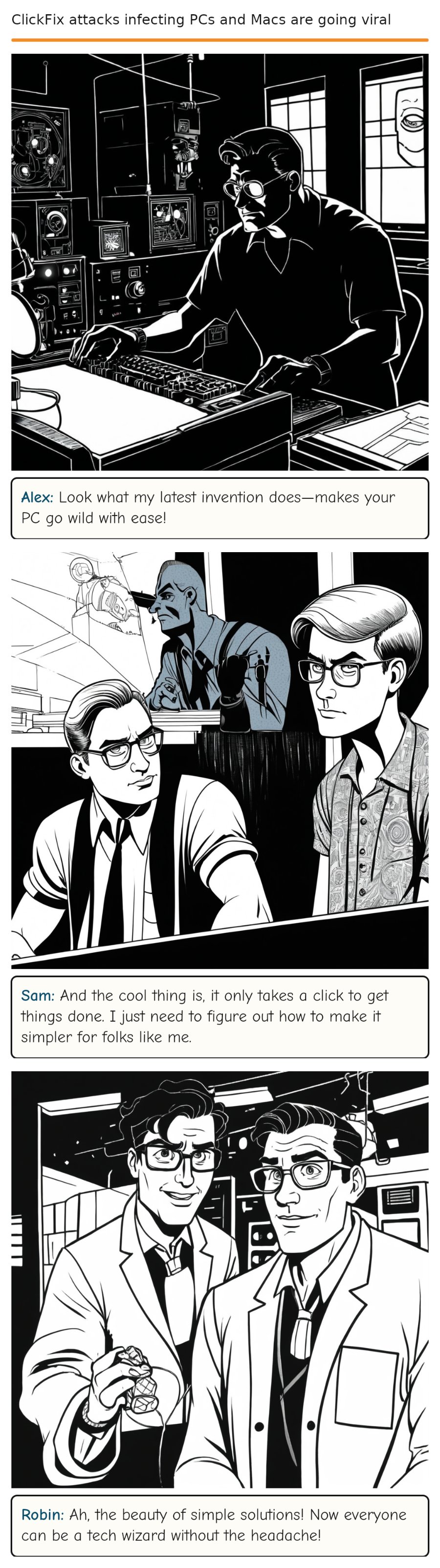 ClickFix attacks infecting PCs and Macs are going viral — comic strip