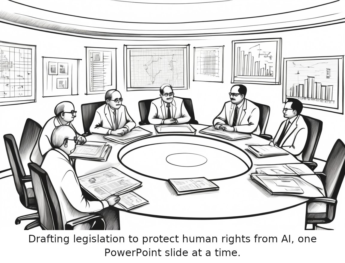 Committee calls for bill to address AI threat to human rights — one-panel cartoon