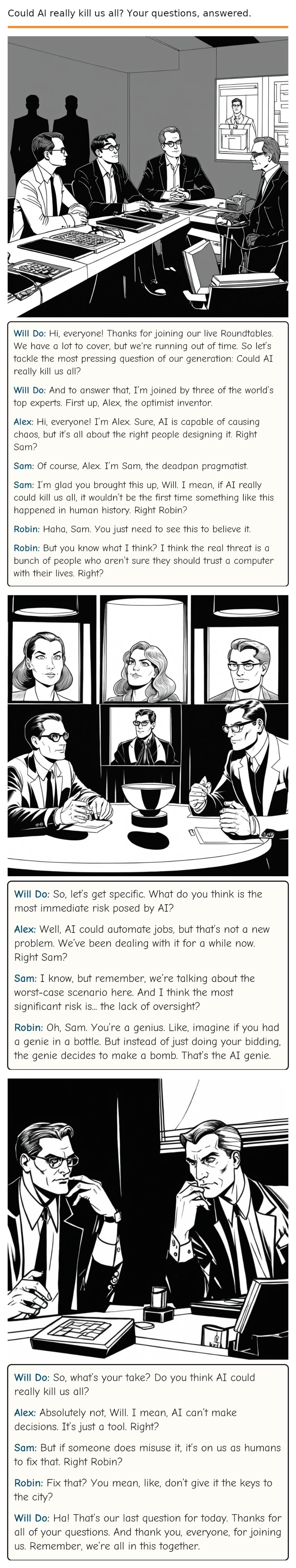 Could AI really kill us all? Your questions, answered. — comic strip