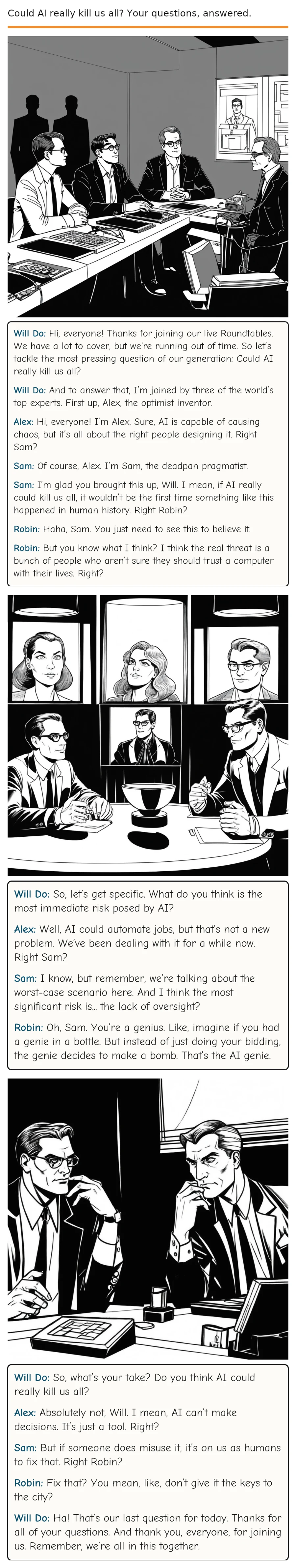 Could AI really kill us all? Your questions, answered. — comic strip