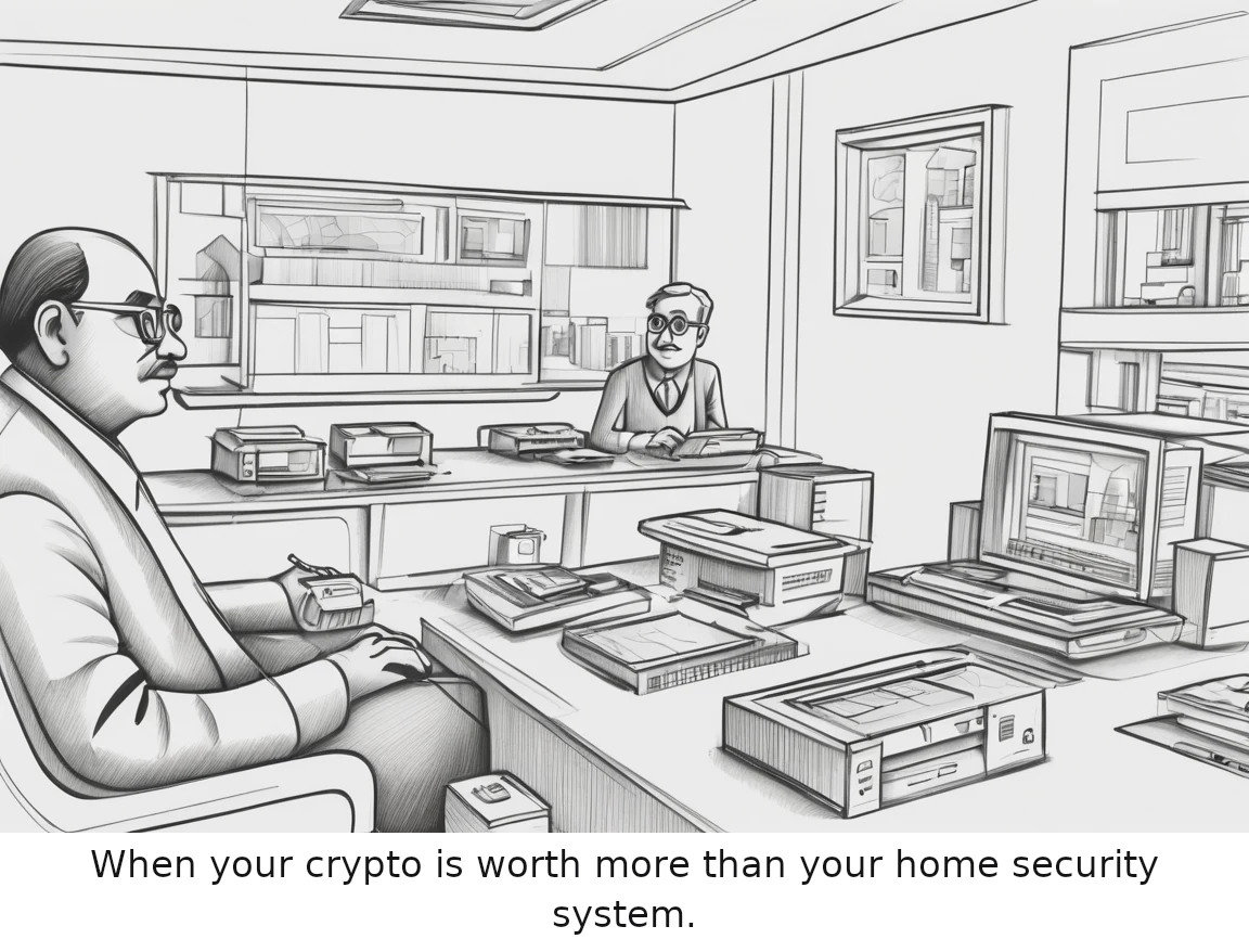 When your crypto is worth more than your home security system.