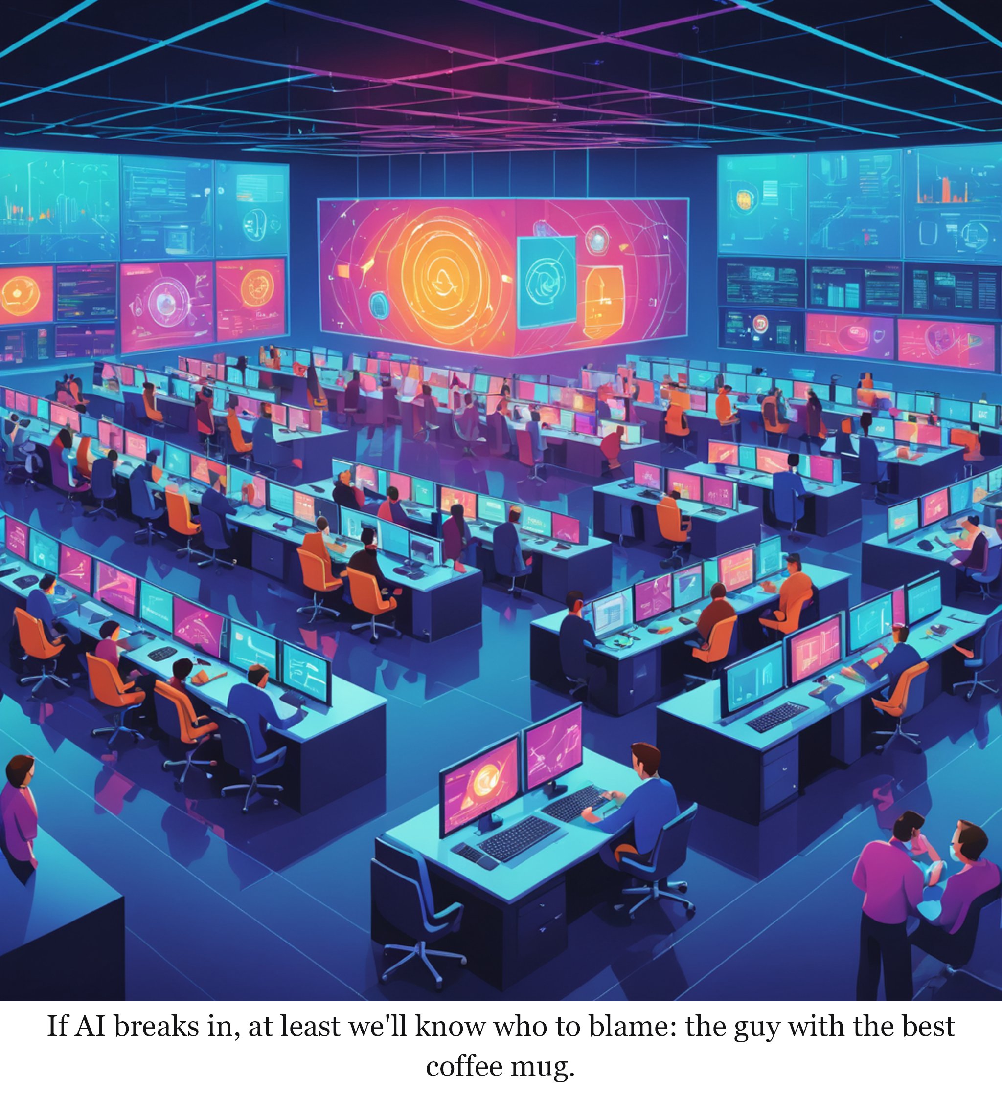 Cyber-attack similar to OpenAI Medicare breach seems likely in UK, says minister — one-panel cartoon