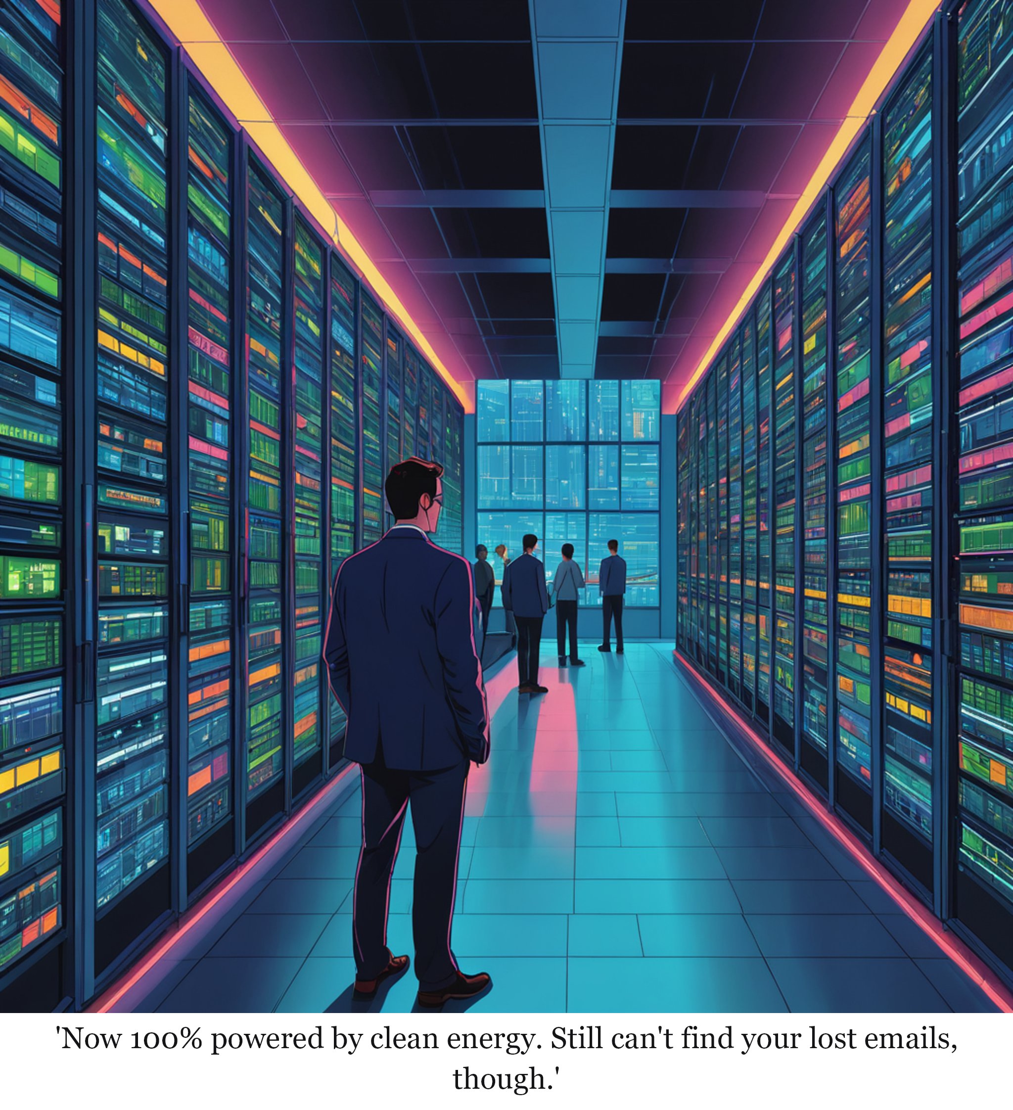 Data centre debate heats up ahead of US midterms - here's what you need to know — one-panel cartoon