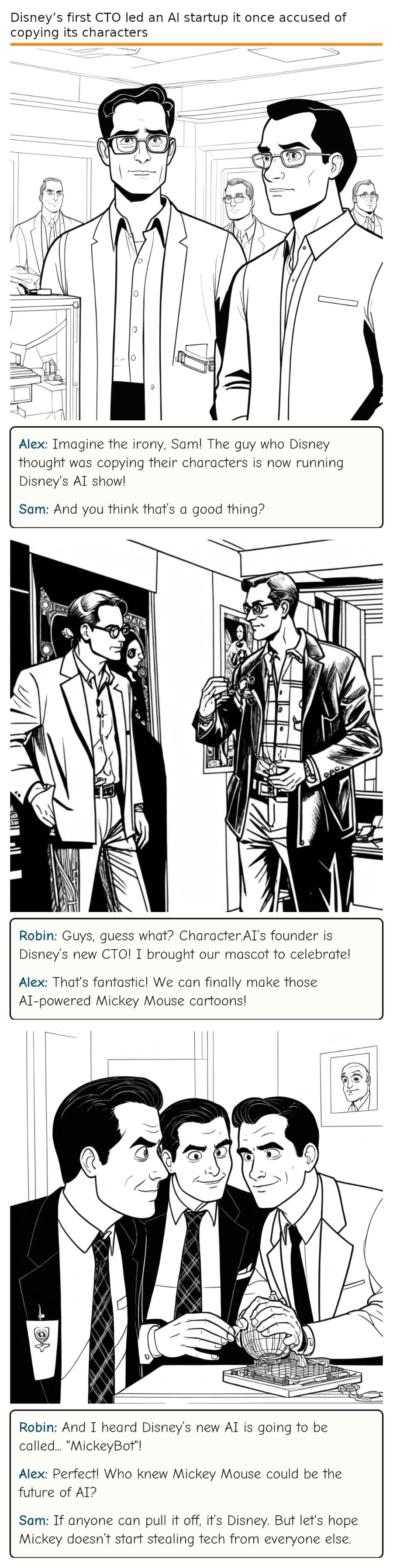 Disney’s first CTO led an AI startup it once accused of copying its characters — comic strip