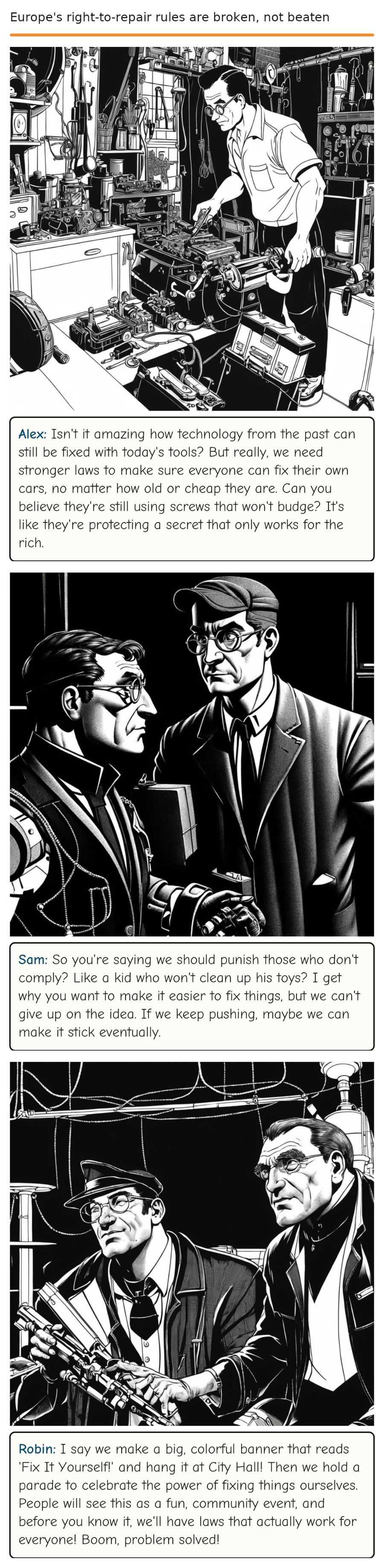 Europe's right-to-repair rules are broken, not beaten — comic strip
