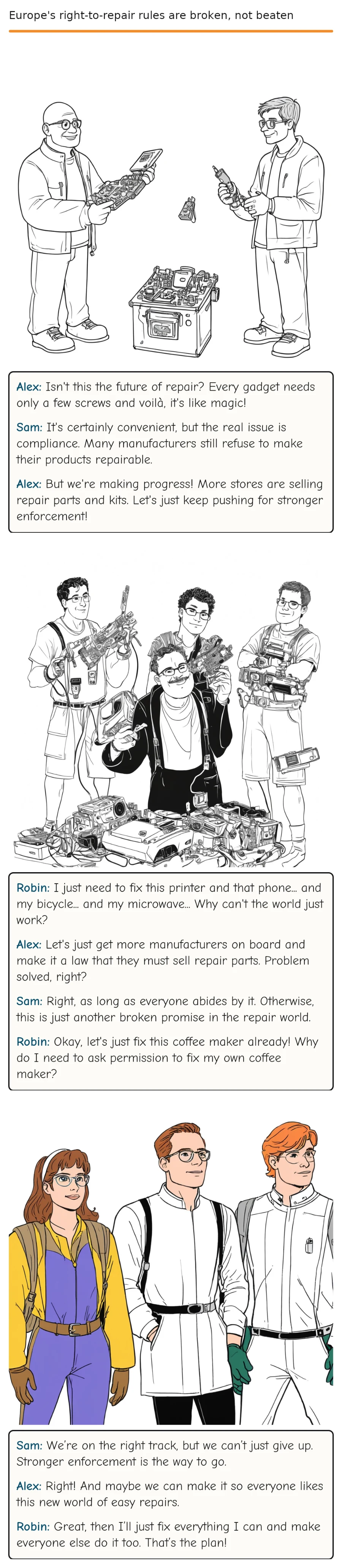 Europe's right-to-repair rules are broken, not beaten — comic strip