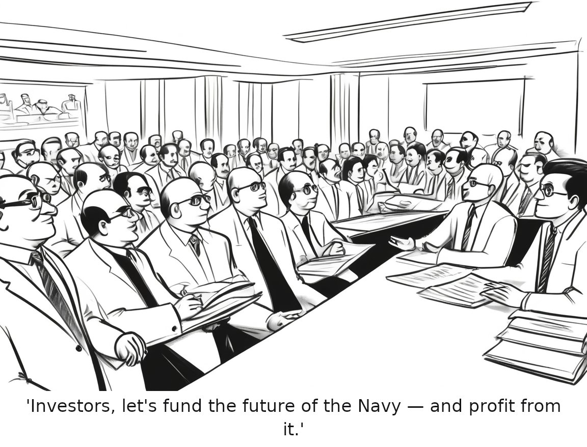 Even mid-sprint to a secret flight, the Navy’s tech chief has a pitch for investors — one-panel cartoon