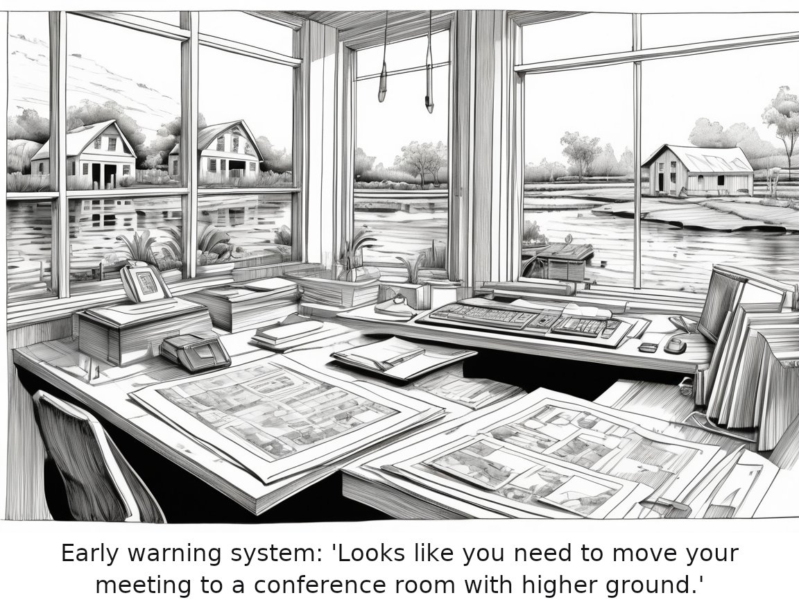 Flash floods can strike without warning — this new technology could change that — one-panel cartoon