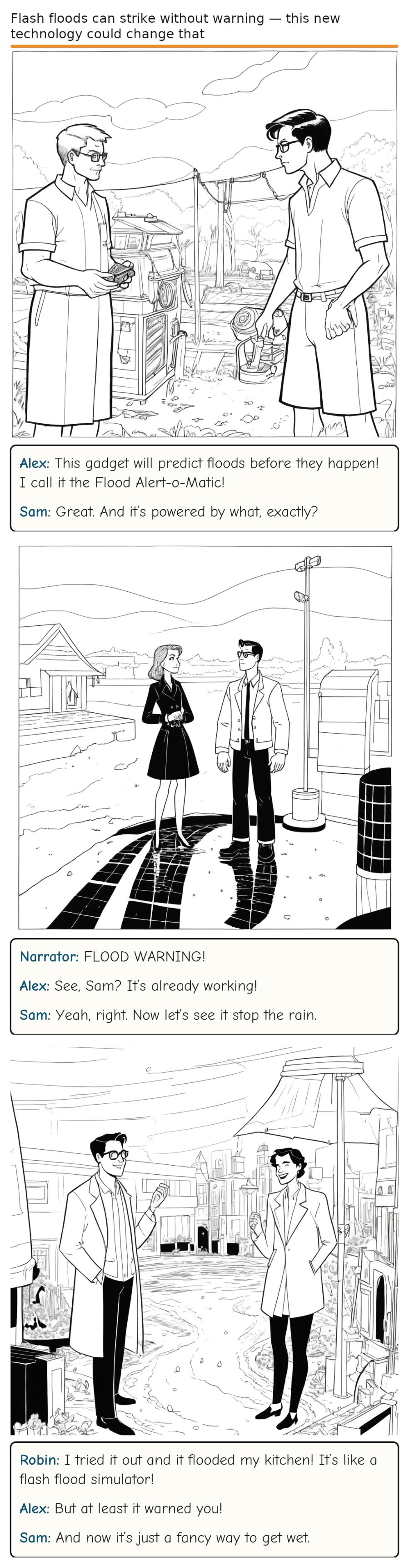 Flash floods can strike without warning — this new technology could change that — comic strip