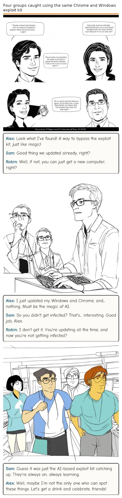 Four groups caught using the same Chrome and Windows exploit kit