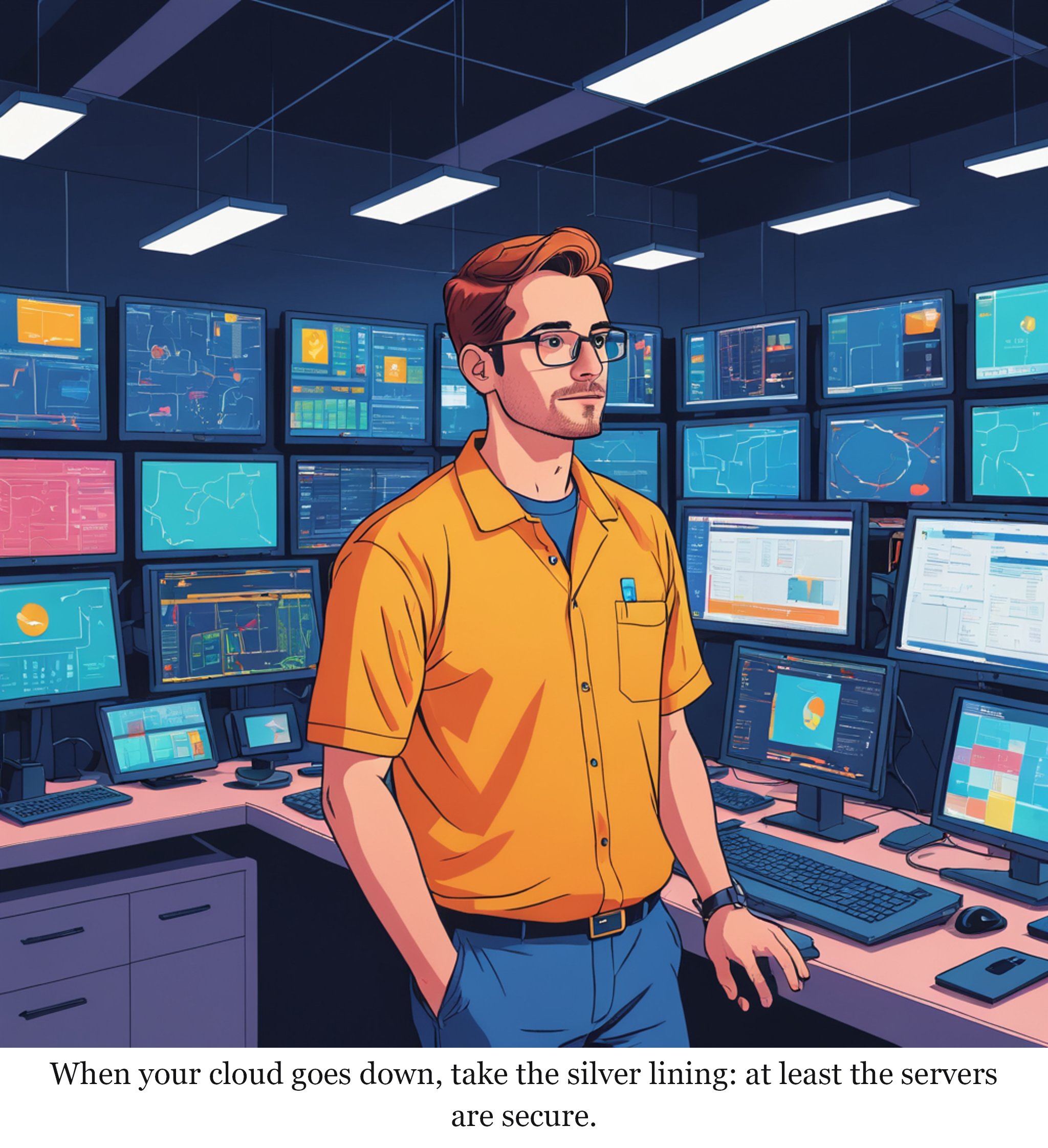 Google Cloud outage: problems fixed for ‘most‘ customers, as regulators push for details – latest updates — one-panel cartoon