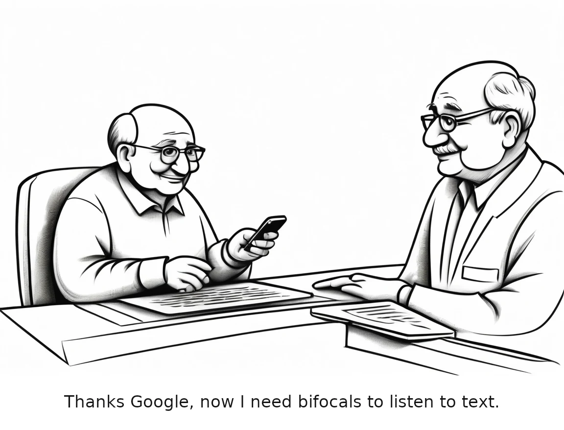 Thanks Google, now I need bifocals to listen to text.