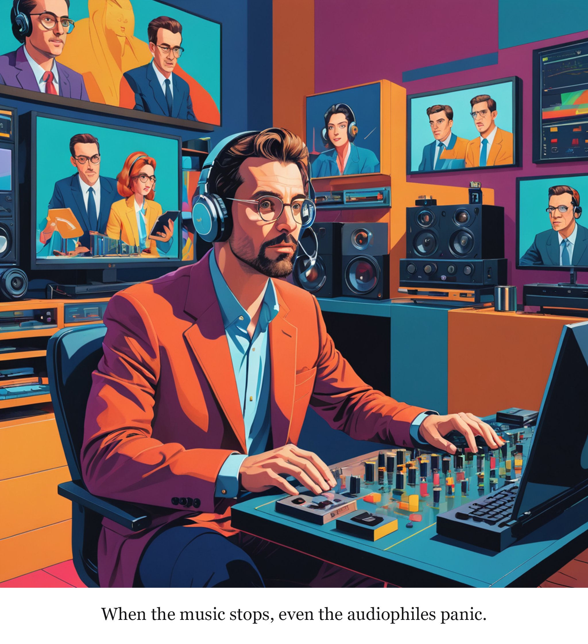When the music stops, even the audiophiles panic.