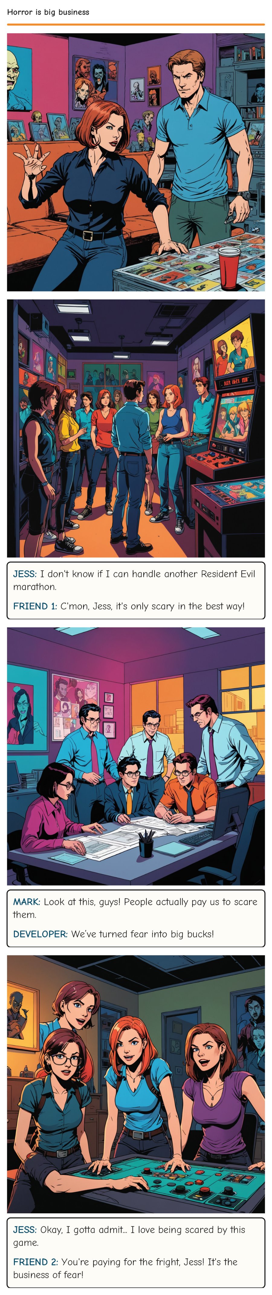 Horror is big business — comic strip
