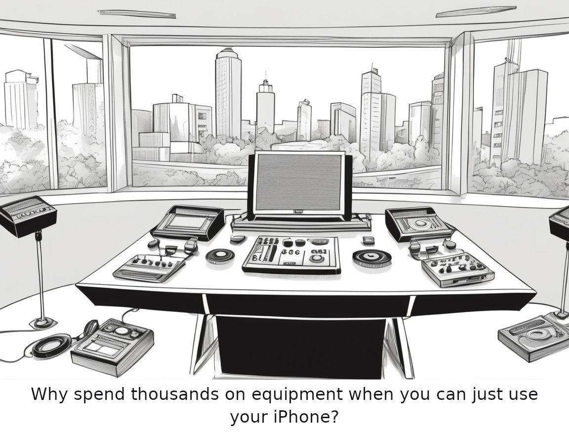 How to record audio on your iPhone — one-panel cartoon