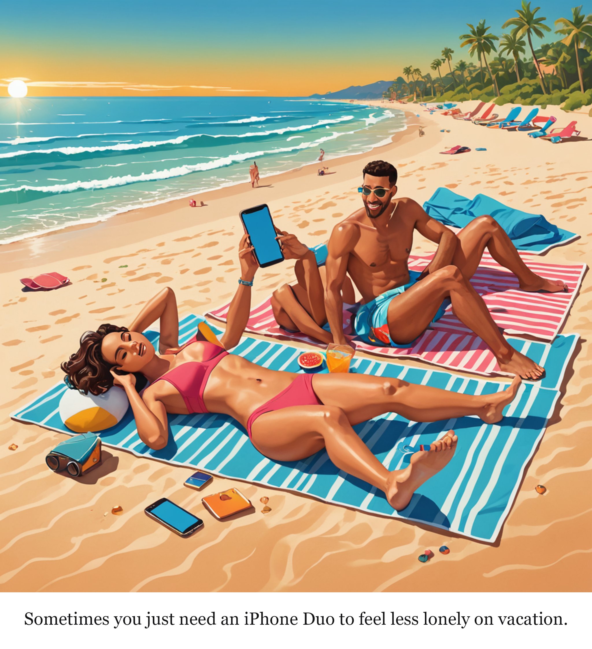 Sometimes you just need an iPhone Duo to feel less lonely on vacation.