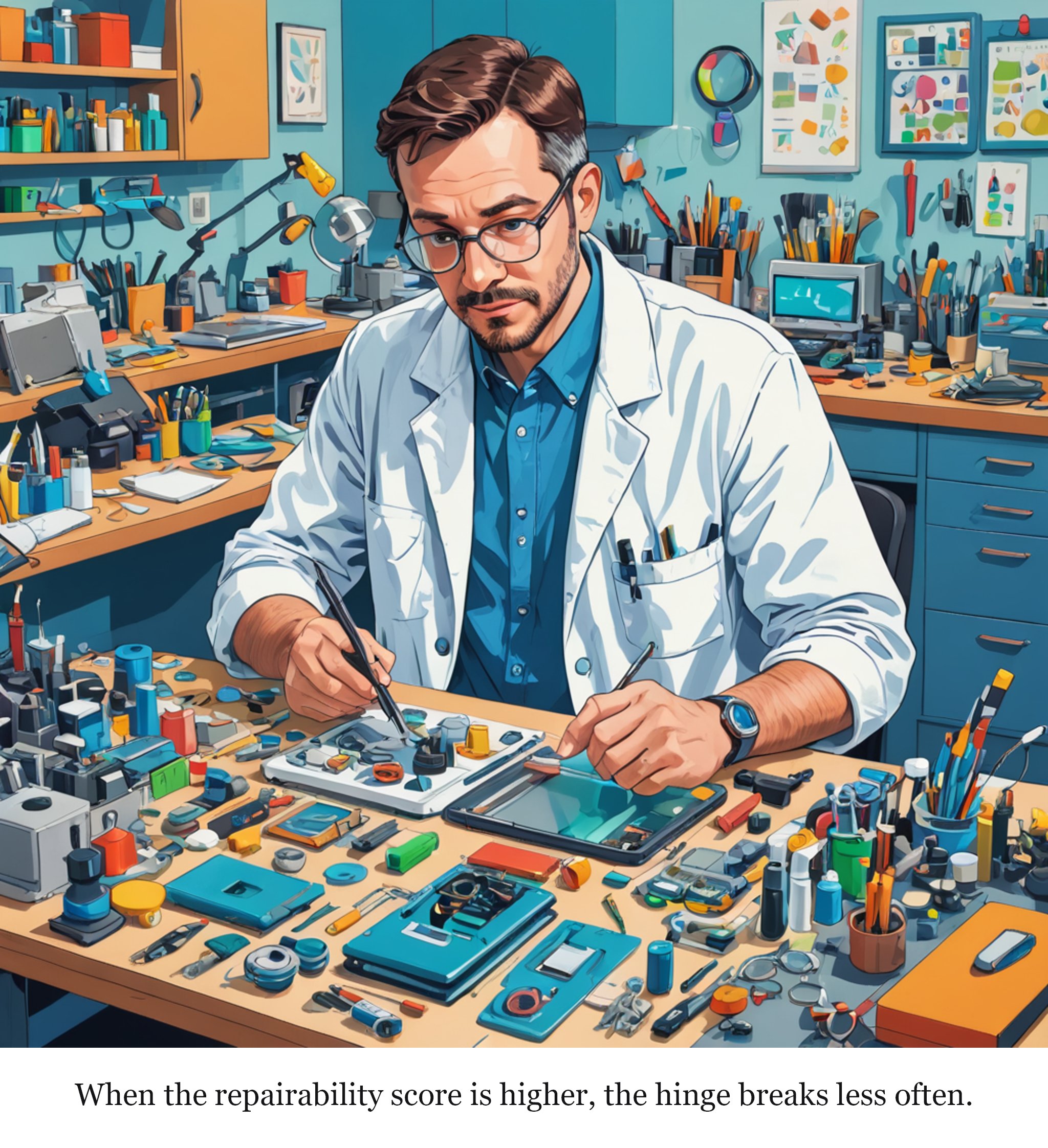 iFixit’s look inside the iPhone Duo may explain those broken screens and hinges — one-panel cartoon
