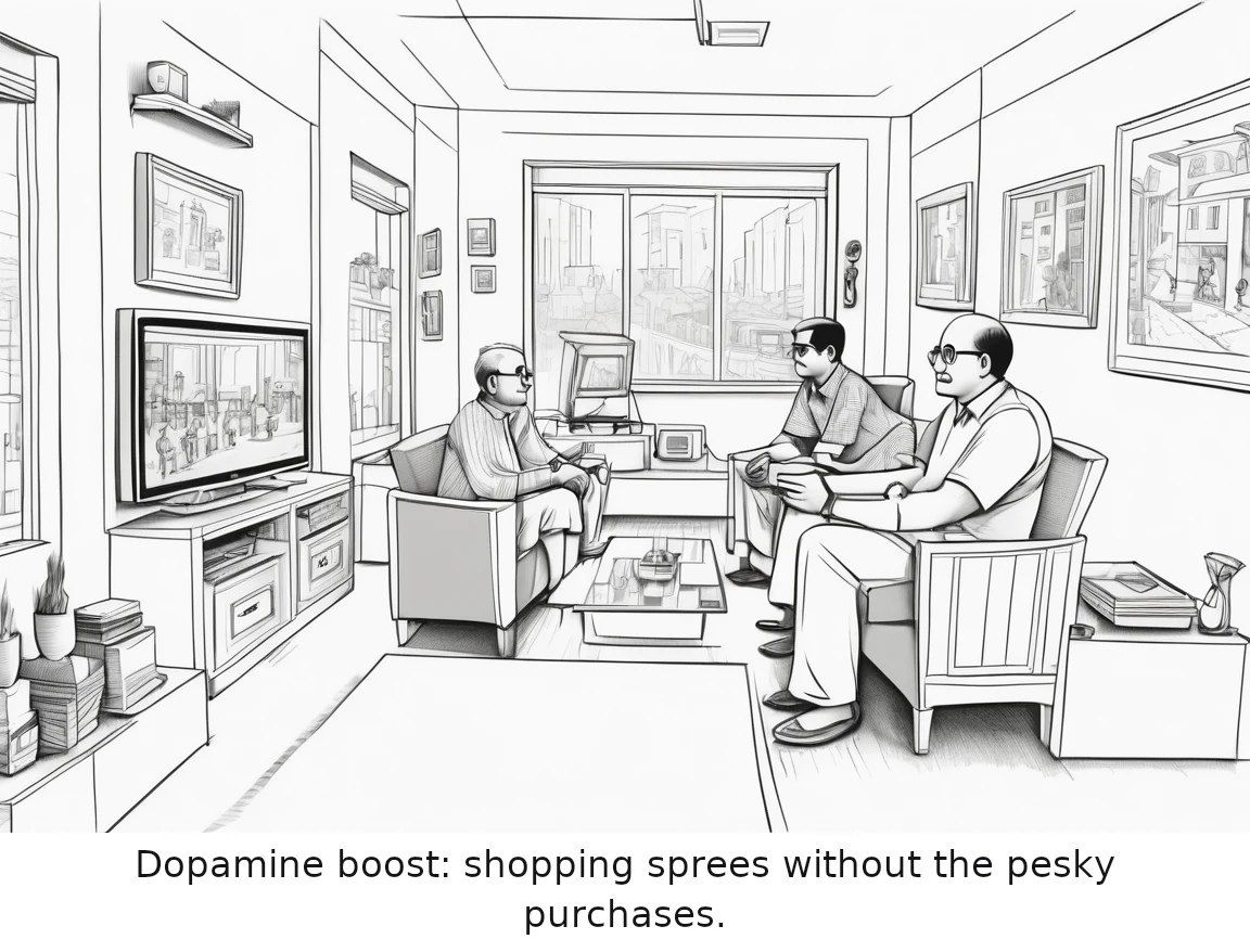 Dopamine boost: shopping sprees without the pesky purchases.
