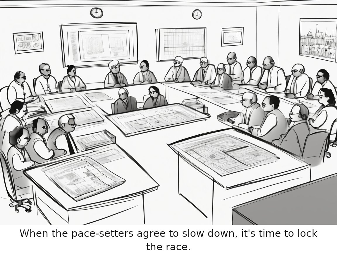 Is Big Tech’s AI slowdown a safety pact or a cartel? — one-panel cartoon
