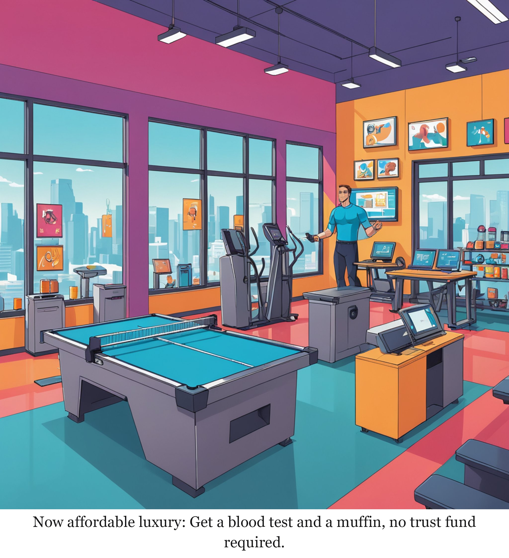 Mark Wahlberg wants to take on the longevity-startup crowd with an affordable gym concept — one-panel cartoon