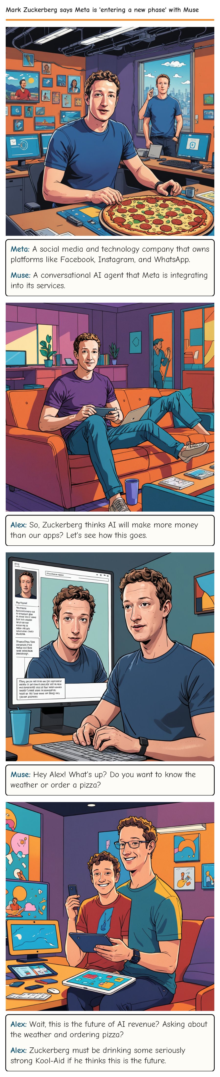Mark Zuckerberg says Meta is 'entering a new phase' with Muse — comic strip