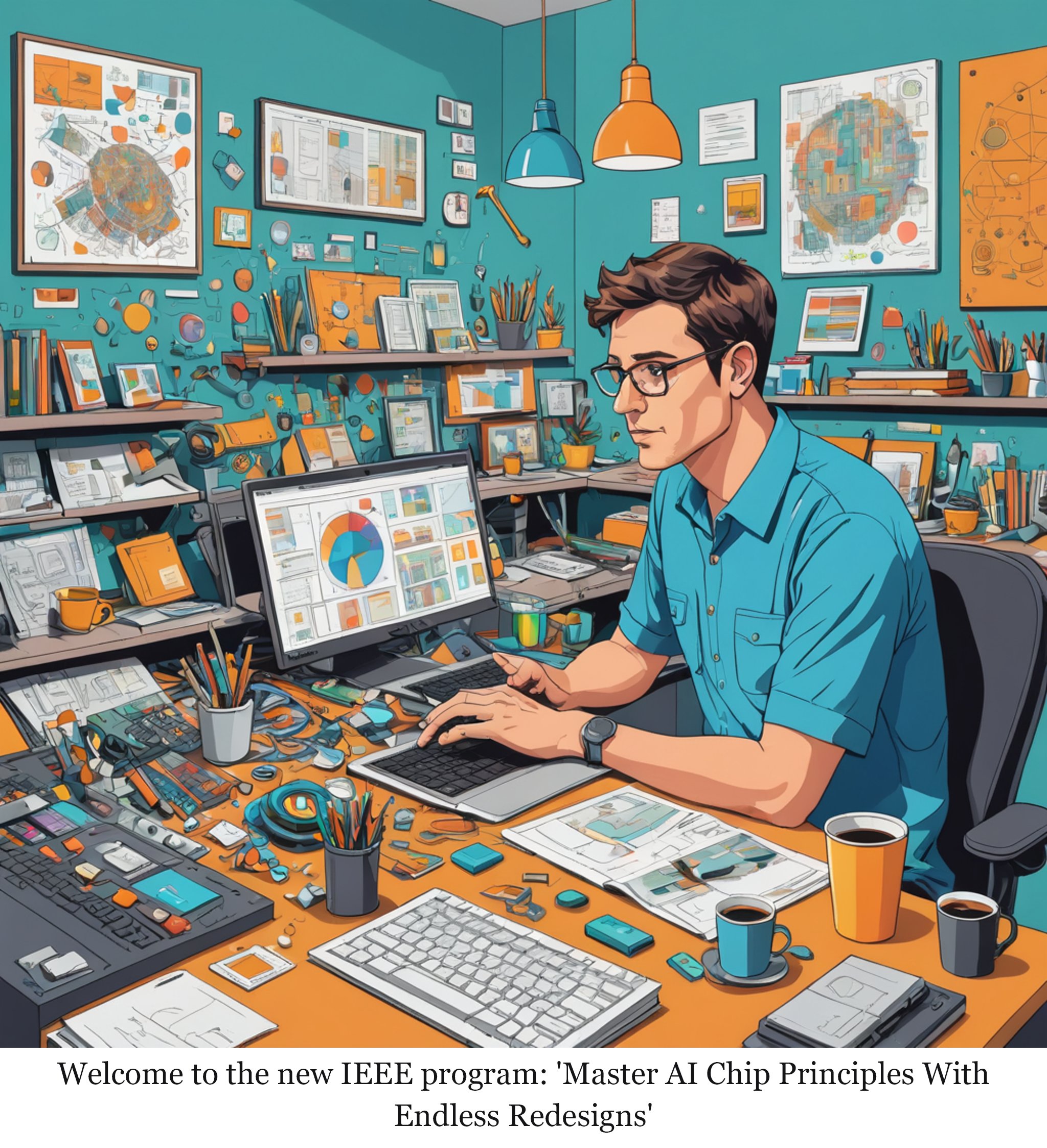 Master AI Chip Principles With New IEEE Design Program — one-panel cartoon