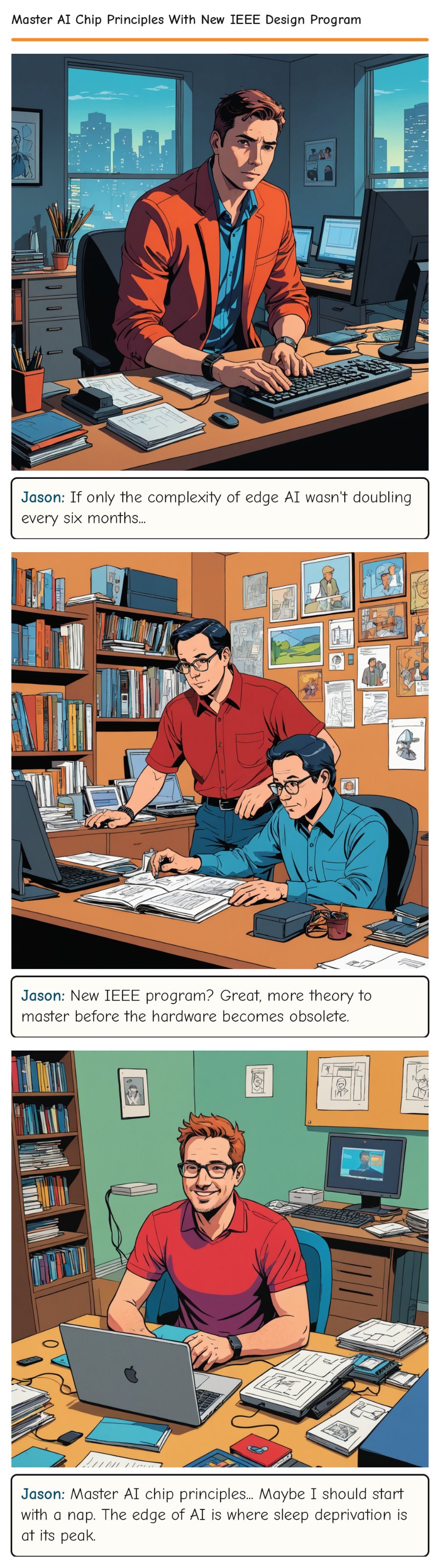 Master AI Chip Principles With New IEEE Design Program — comic strip