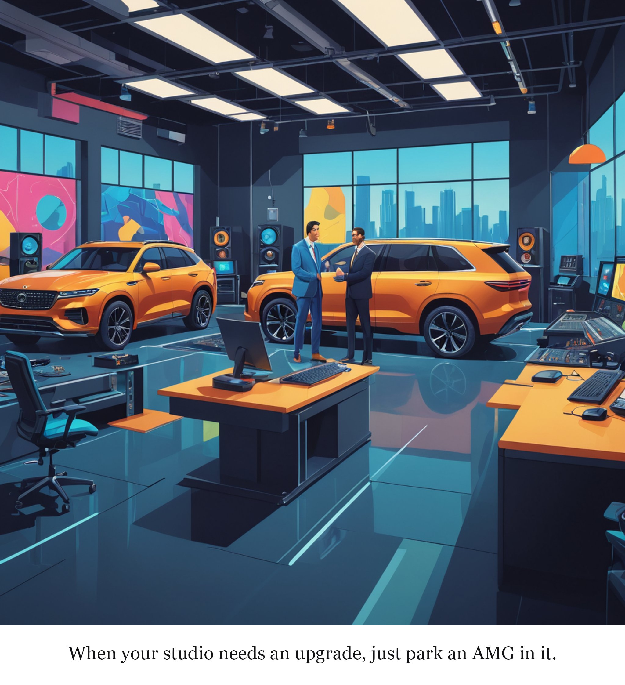 Mercedes-AMG’s first ground-up SUV is a 1,150hp electric beast — one-panel cartoon